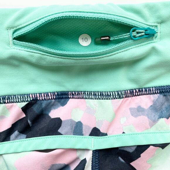 Lululemon Womens 10 Run Speed Shorts Clouded Dreams‎ Menthol CLOP/MTHL - Picture 5 of 10